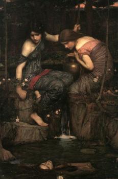 約翰 威廉姆 沃特豪斯 Nymphs finding the Head of Orpheus 約翰 威廉姆 沃特豪斯 Nymphs finding the Head of Orpheus